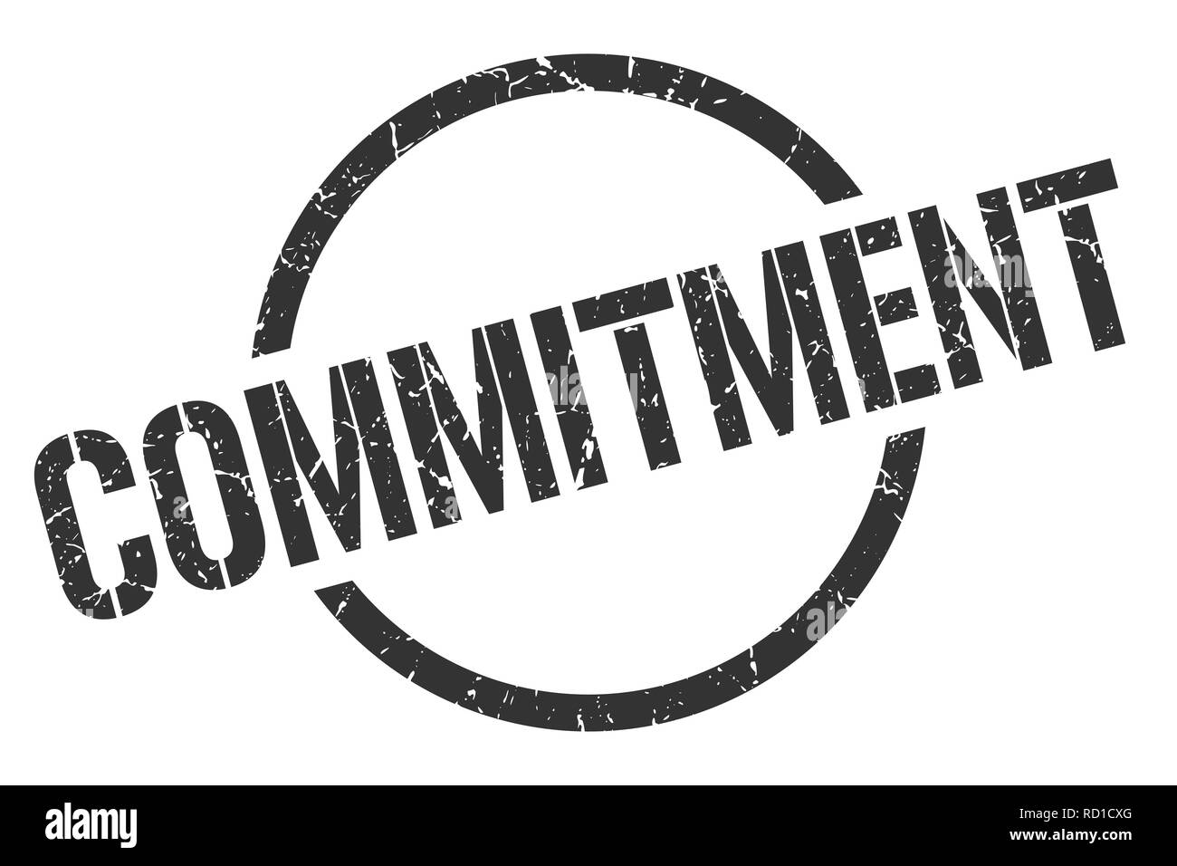 commitment black round stamp Stock Vector Image & Art - Alamy