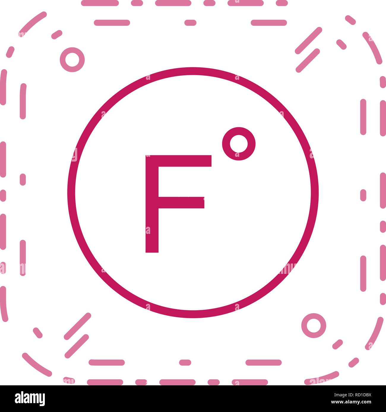 Fahrenheit Vector Icon For Personal And Commercial Use............. Stock Vector