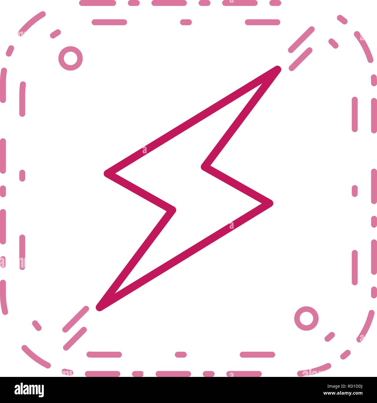 Lightning Button Vector Icon For Personal And Commercial Use............. Stock Vector