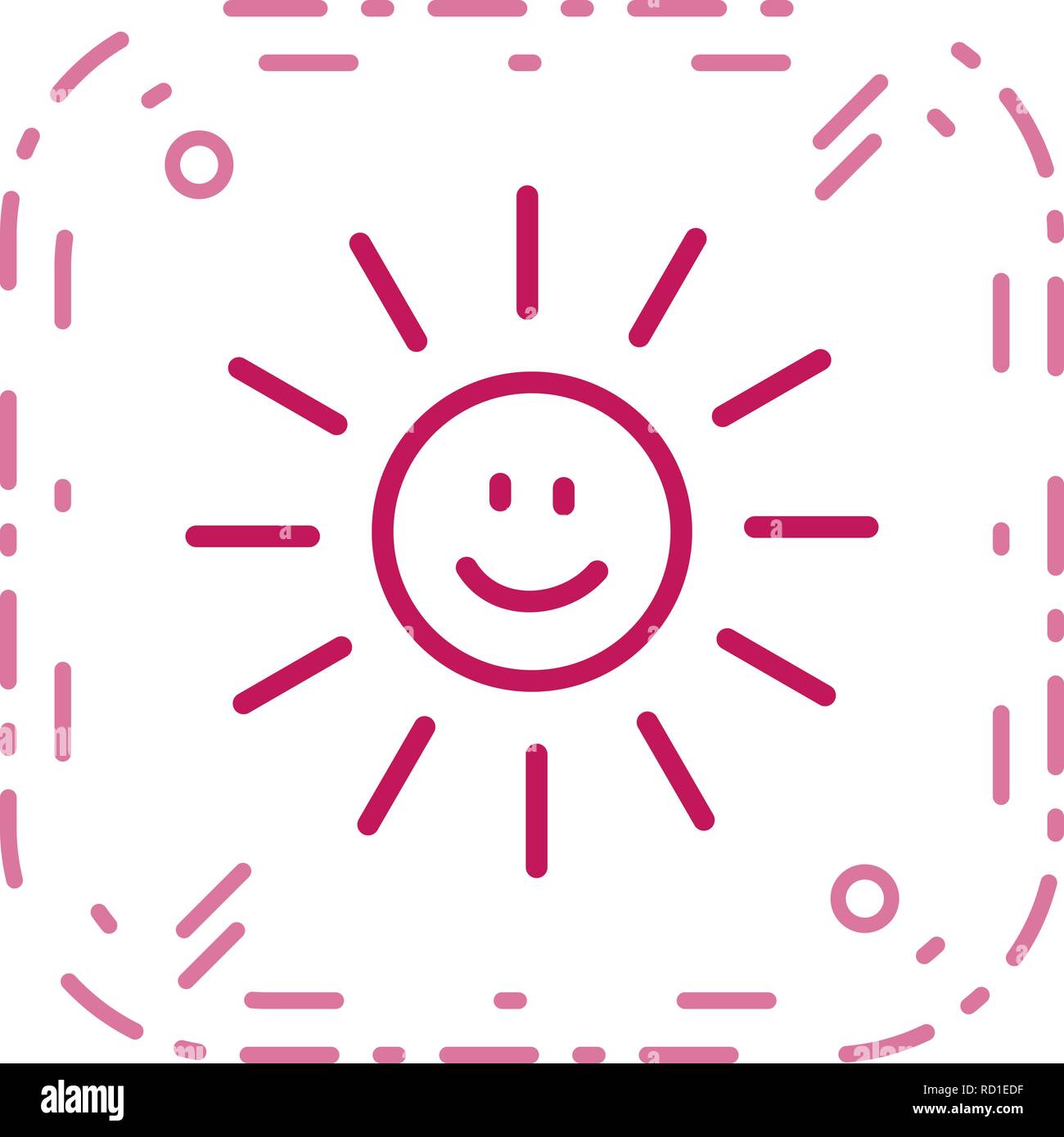 Sun smiling Vector Icon For Personal And Commercial Use............. Stock Vector