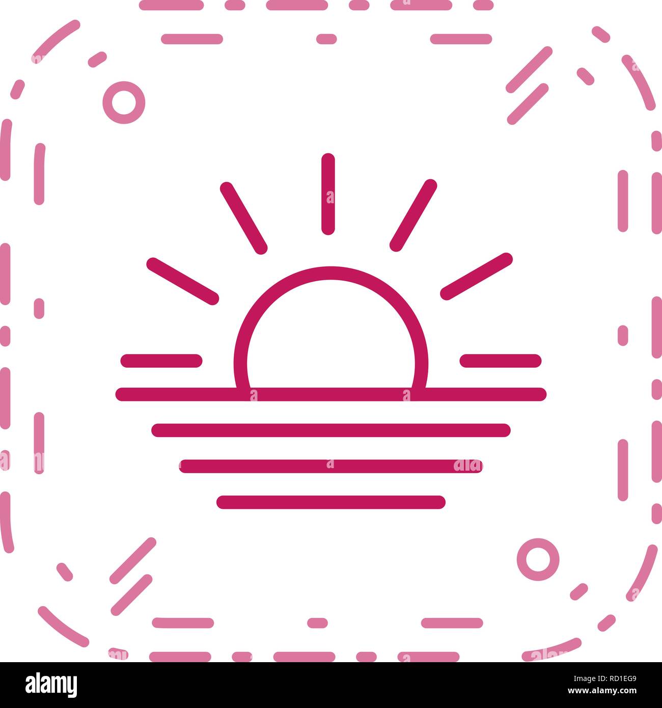Sunset Vector Icon For Personal And Commercial Use............. Stock Vector