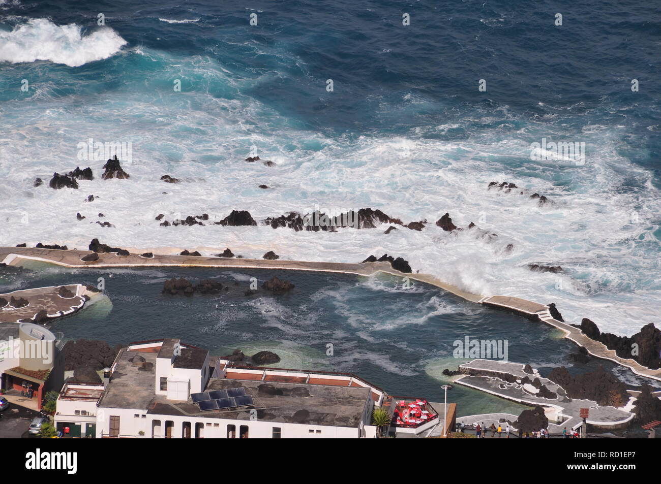 Natural pool in Madeira Stock Photo