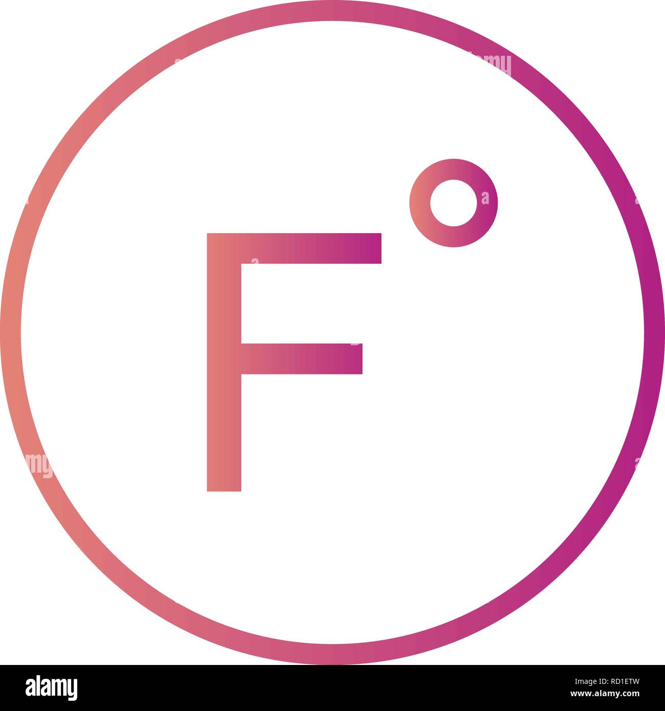 Fahrenheit Vector Icon For Personal And Commercial Use............. Stock Vector