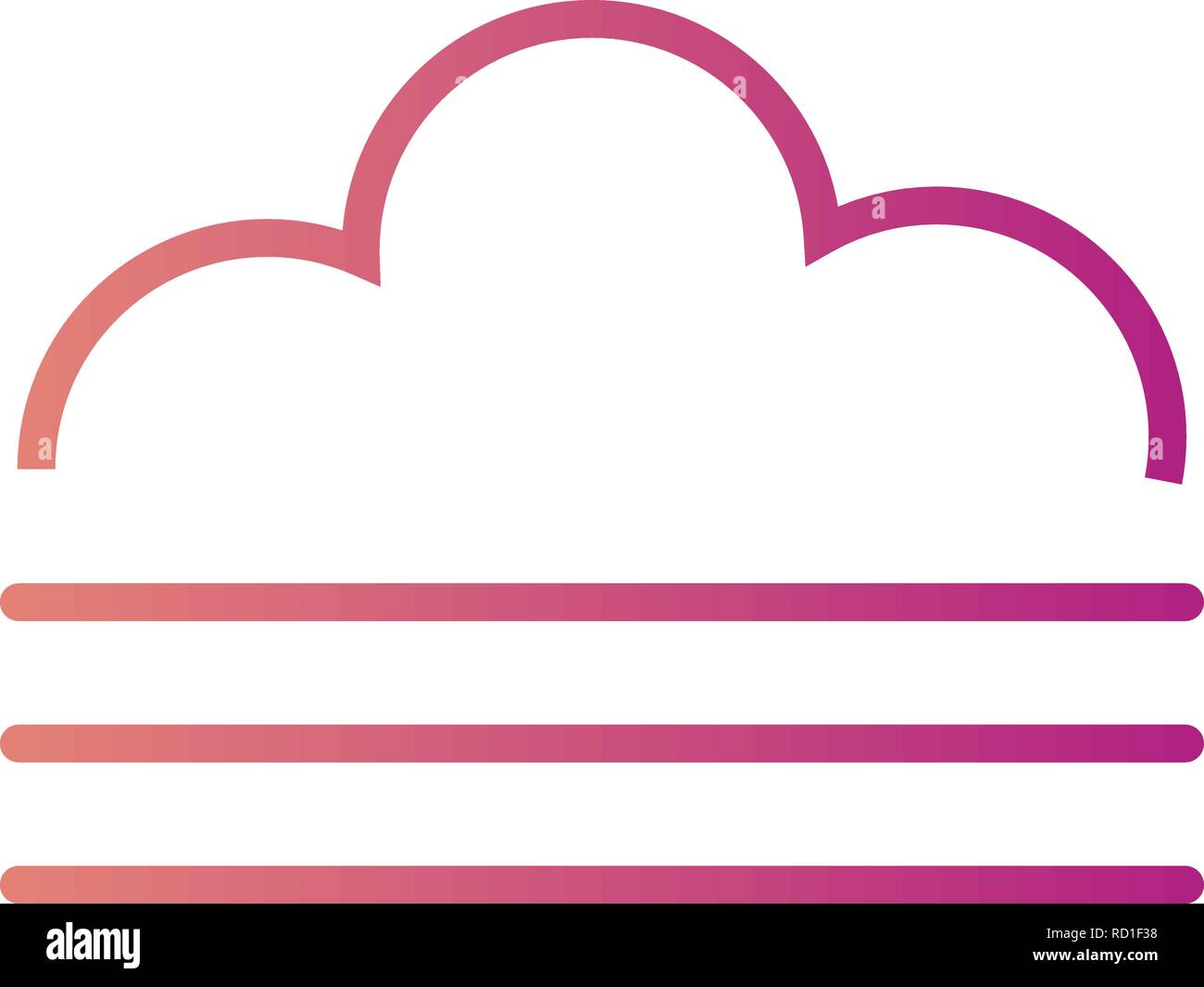 Fog Vector Icon For Personal And Commercial Use............. Stock Vector