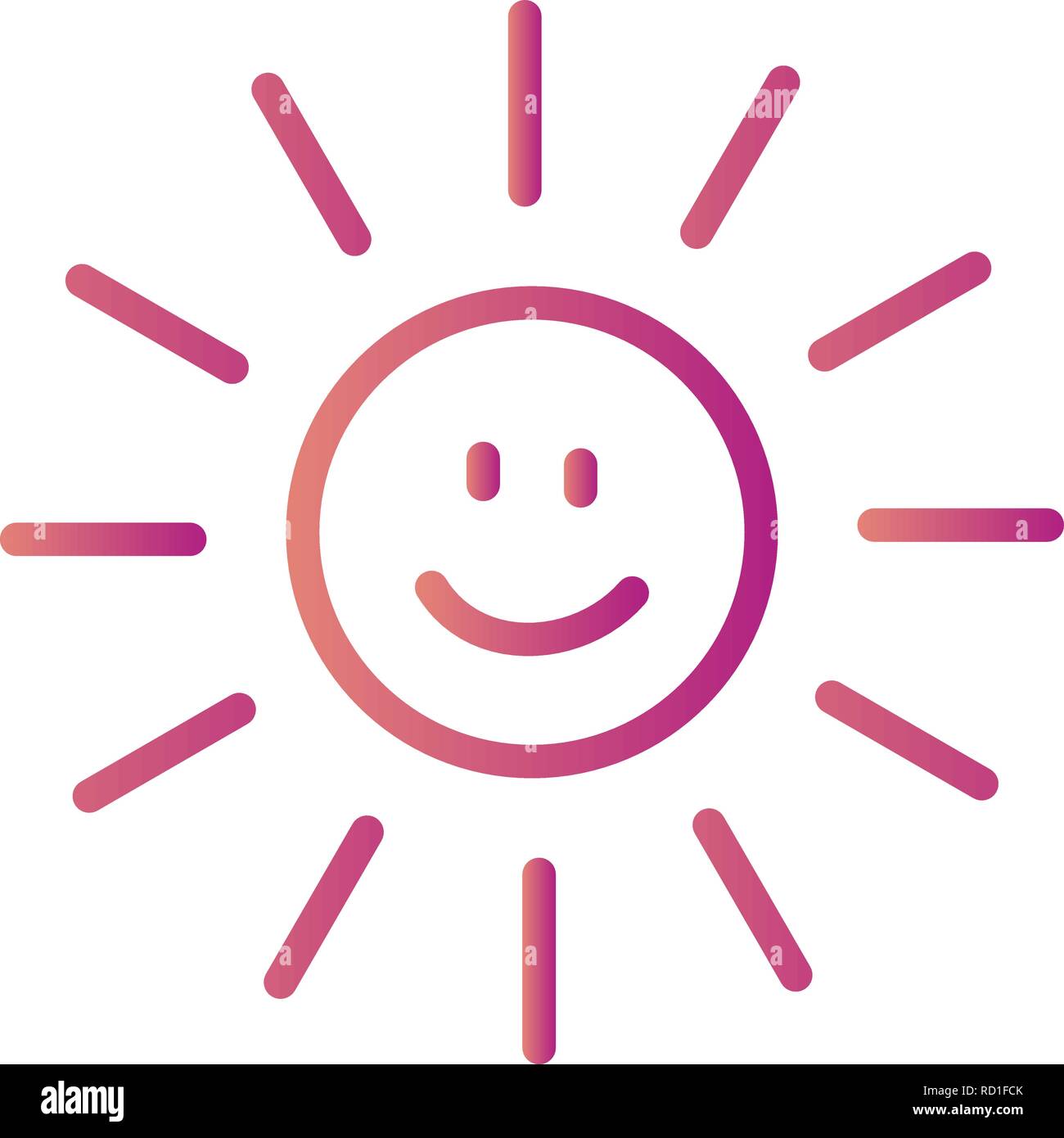 Sun smiling Vector Icon For Personal And Commercial Use............. Stock Vector