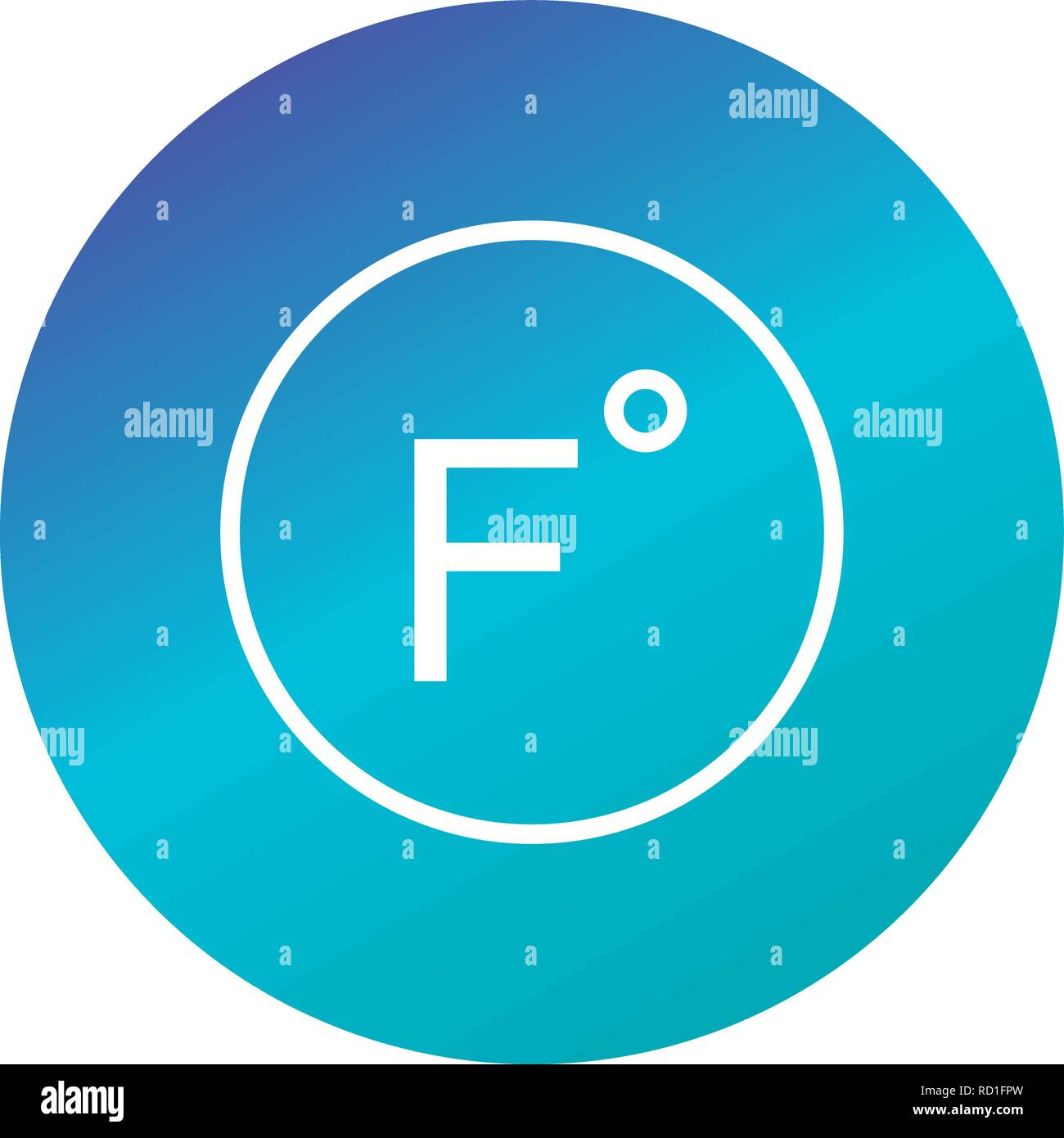 Fahrenheit Vector Icon For Personal And Commercial Use............. Stock Vector