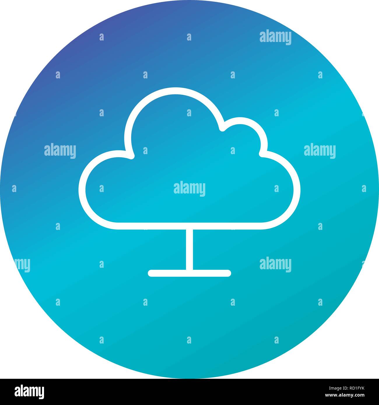Cloud Computing Vector Icon For Personal And Commercial Use............. Stock Vector