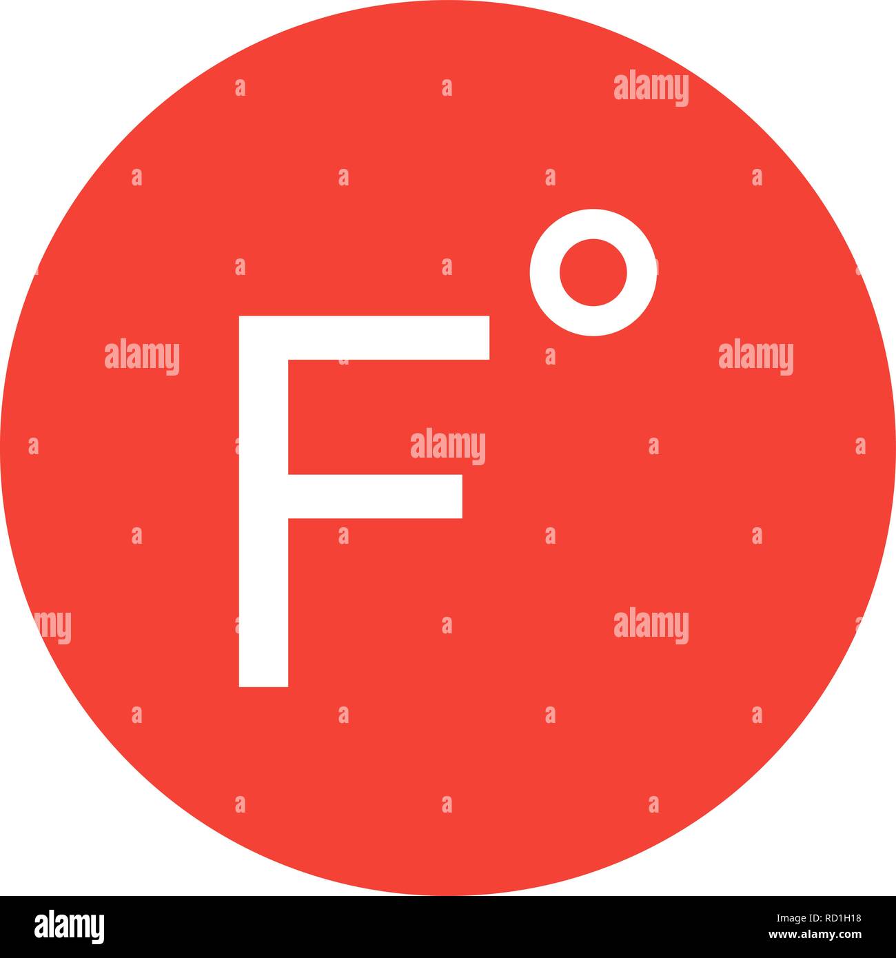 Fahrenheit Vector Icon For Personal And Commercial Use............. Stock Vector