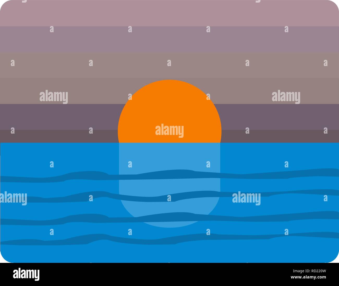 Sunset Vector Icon For Personal And Commercial Use............. Stock Vector