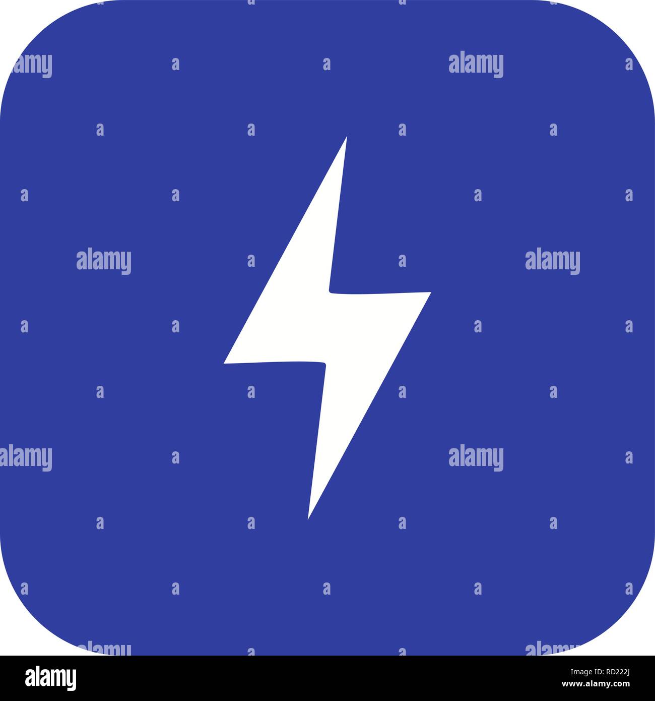 Lightning Button Vector Icon For Personal And Commercial Use............. Stock Vector