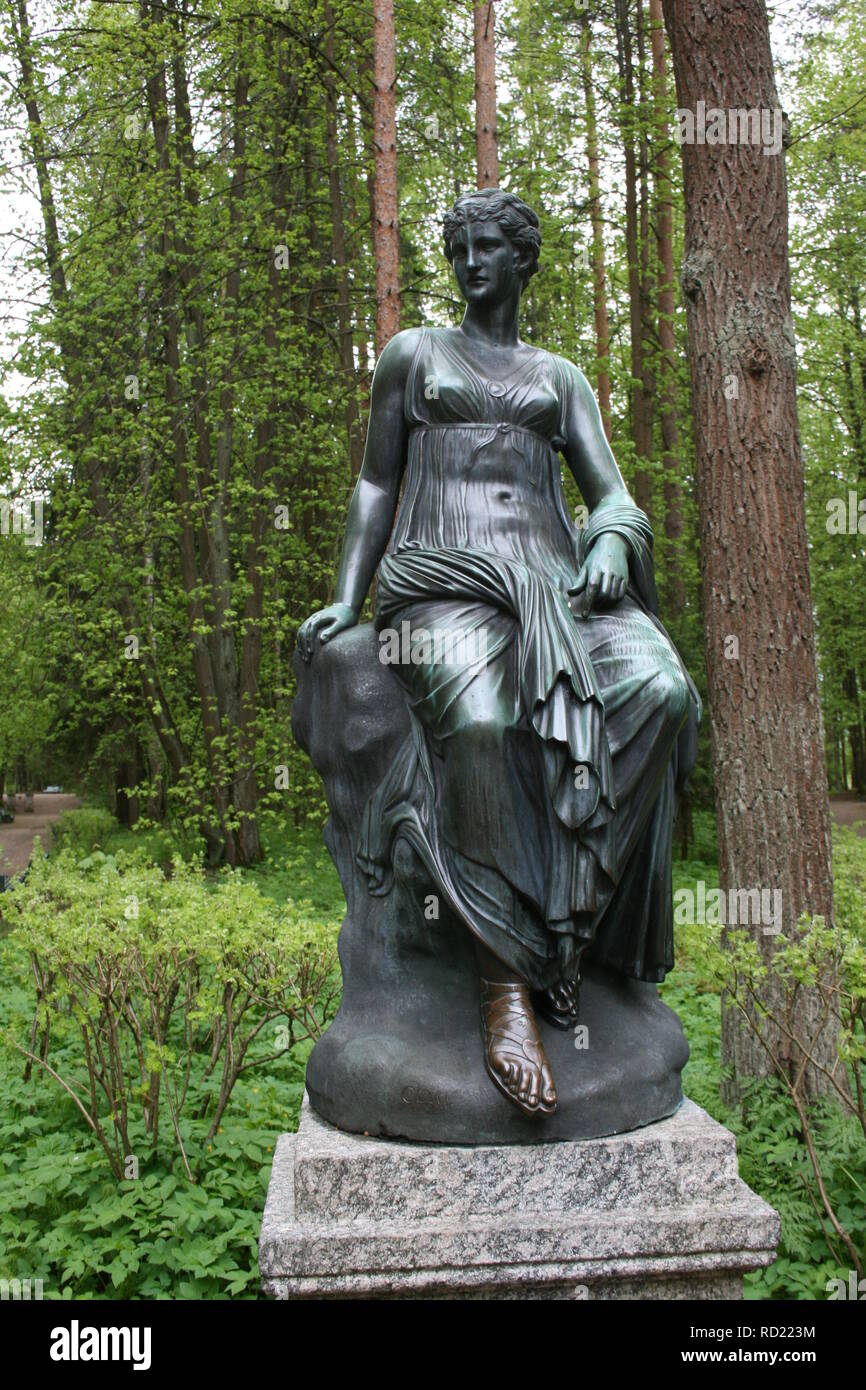 Statues in Pavlovsk Park in St.Petersburg - Russia Stock Photo