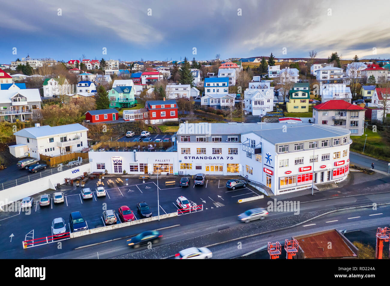 Hafnarfjordur-suburb of Reykjavik, Iceland Stock Photo
