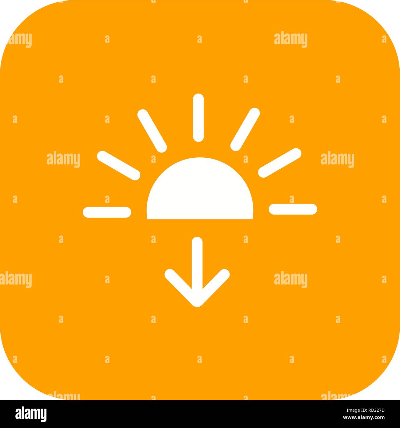 Sundown Vector Icon For Personal And Commercial Use............. Stock Vector