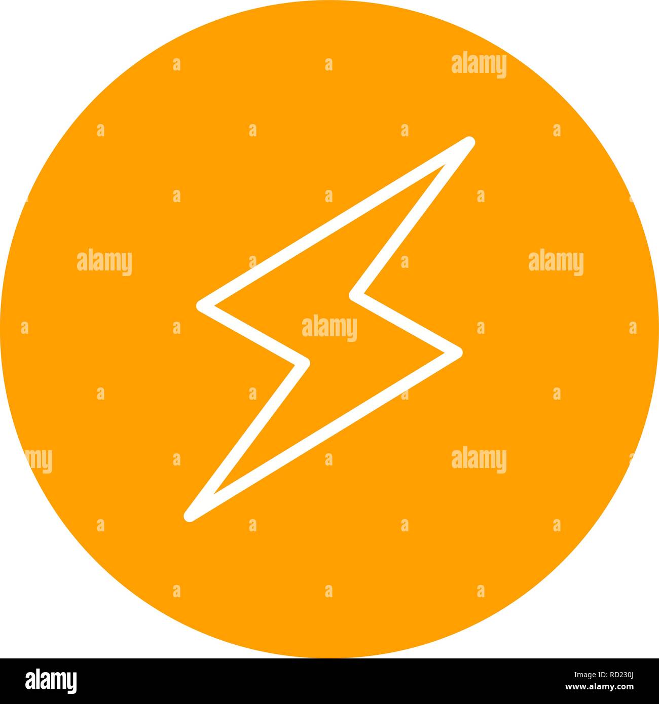 Lightning Button Vector Icon For Personal And Commercial Use............. Stock Vector