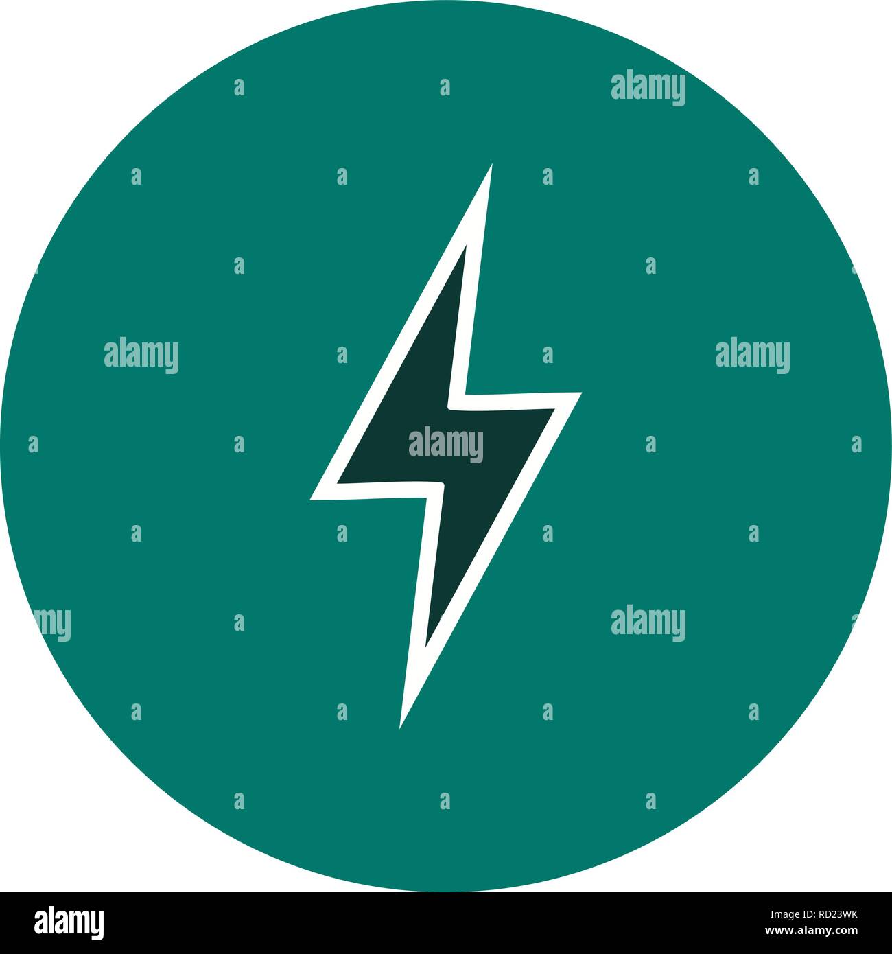 Lightning Button Vector Icon For Personal And Commercial Use............. Stock Vector