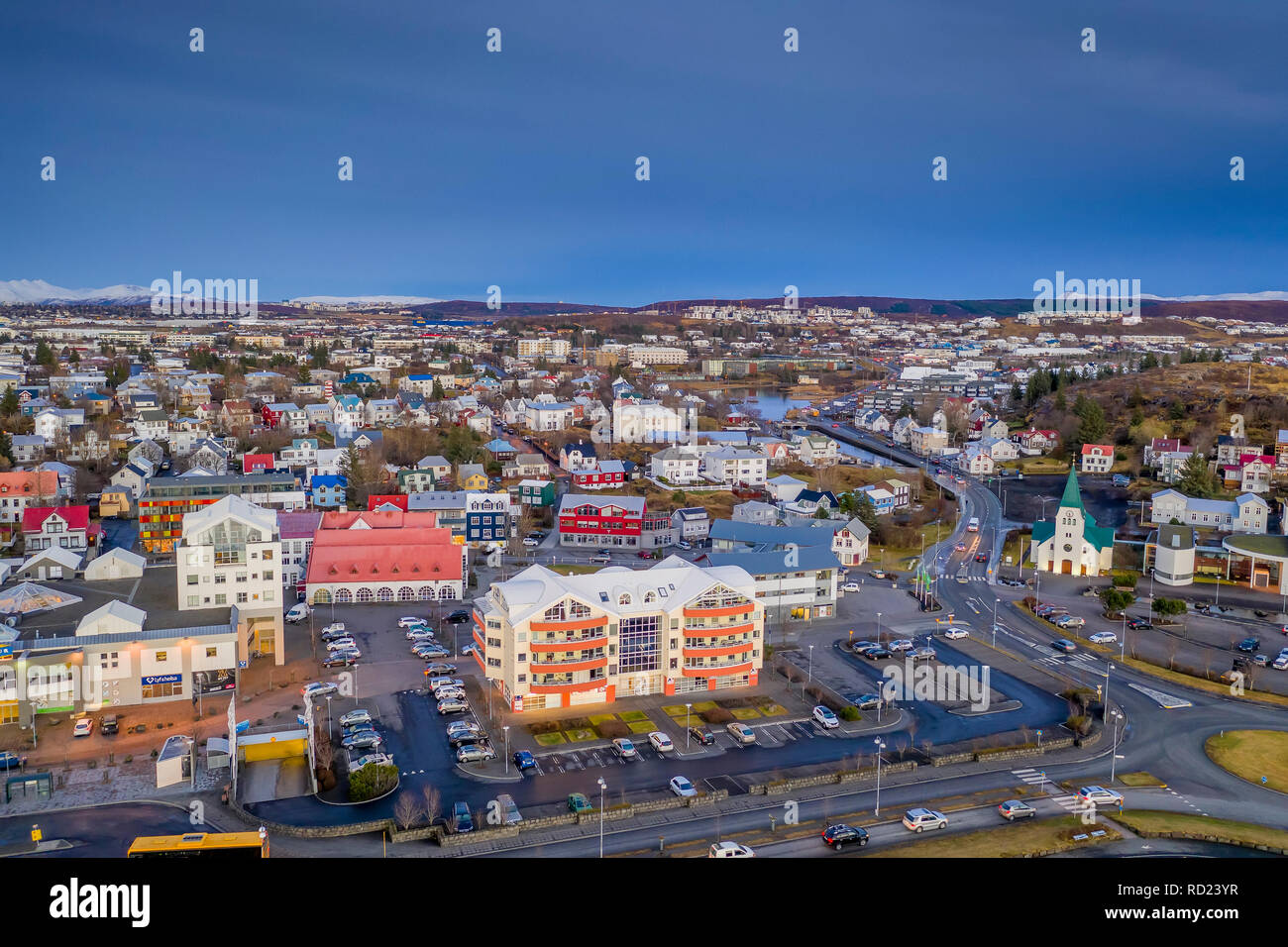 Hafnarfjordur-suburb of Reykjavik, Iceland Stock Photo
