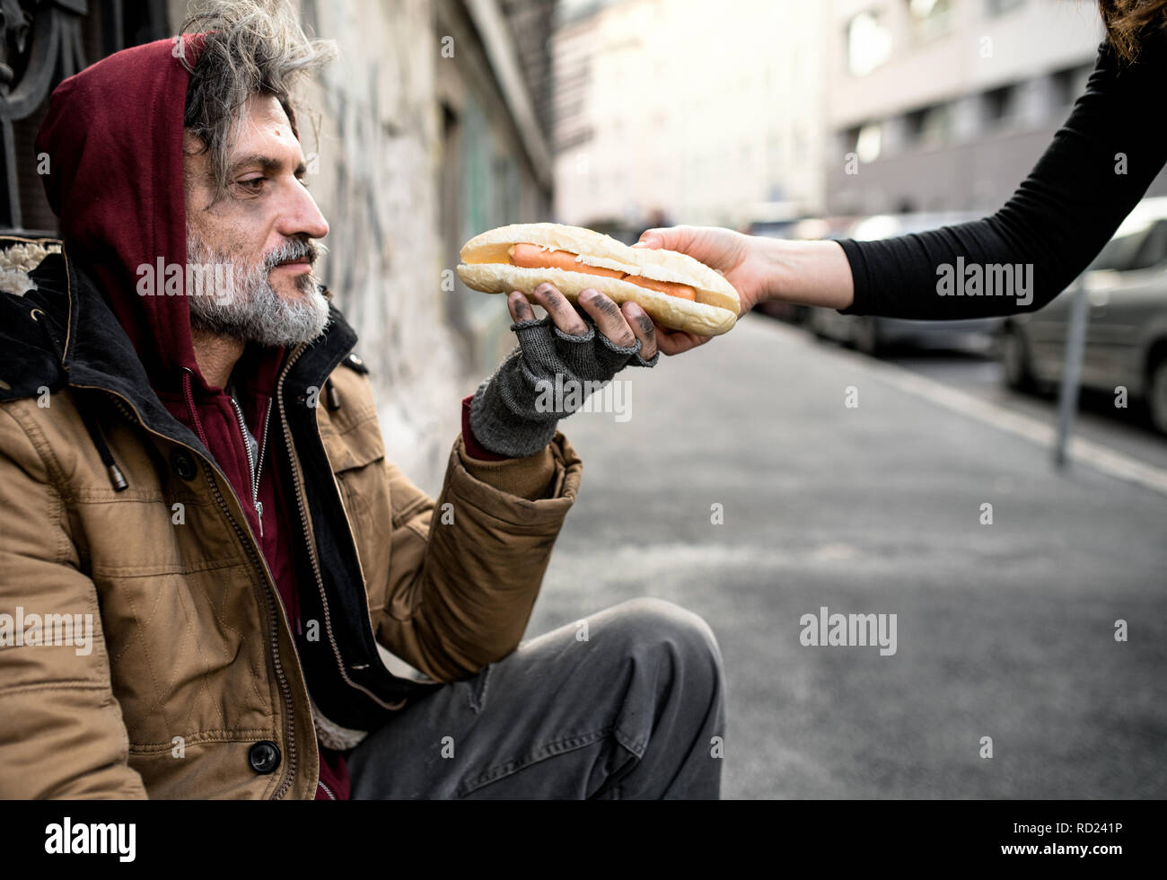 Beggar Eating