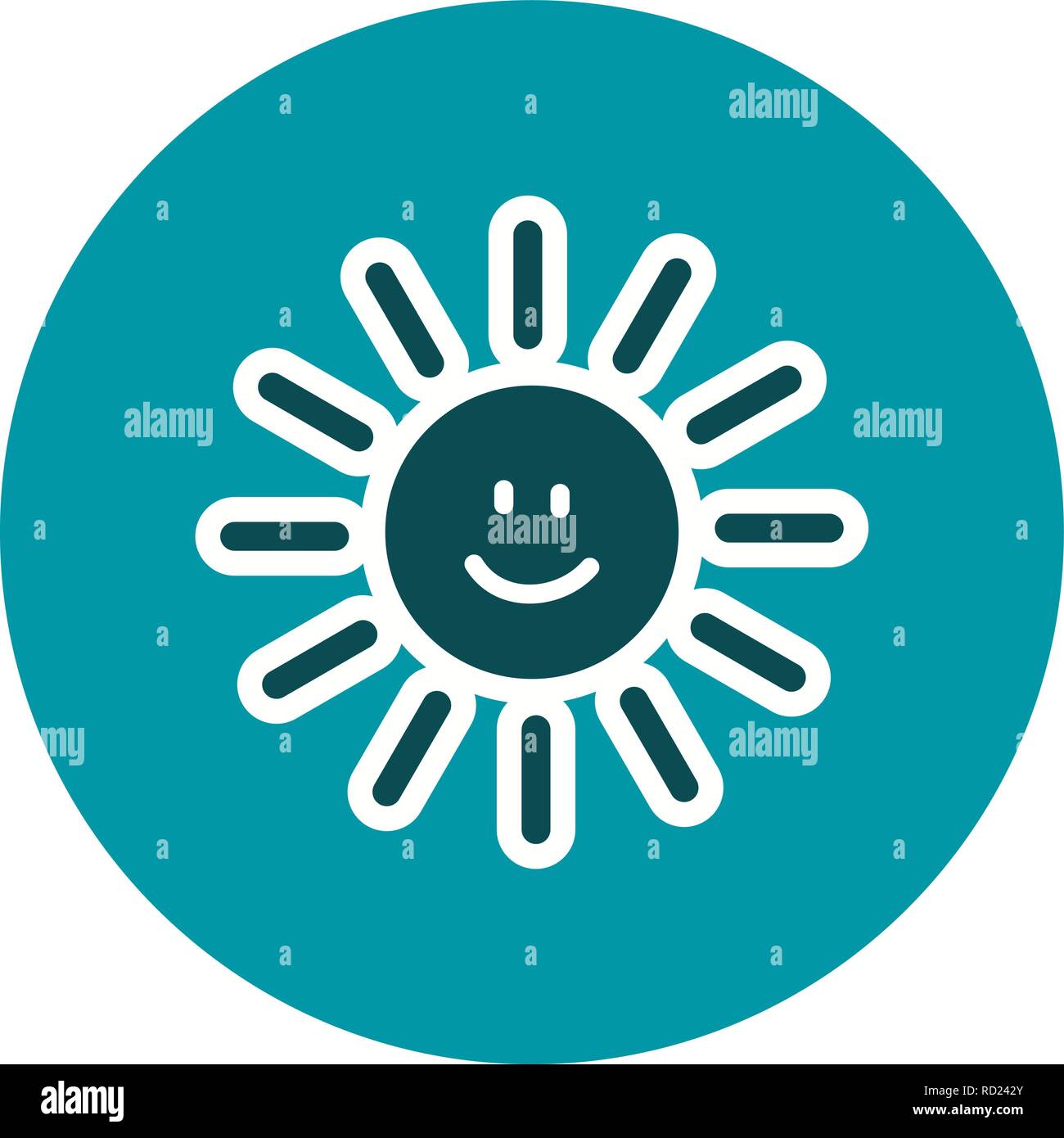 Sun smiling Vector Icon For Personal And Commercial Use............. Stock Vector