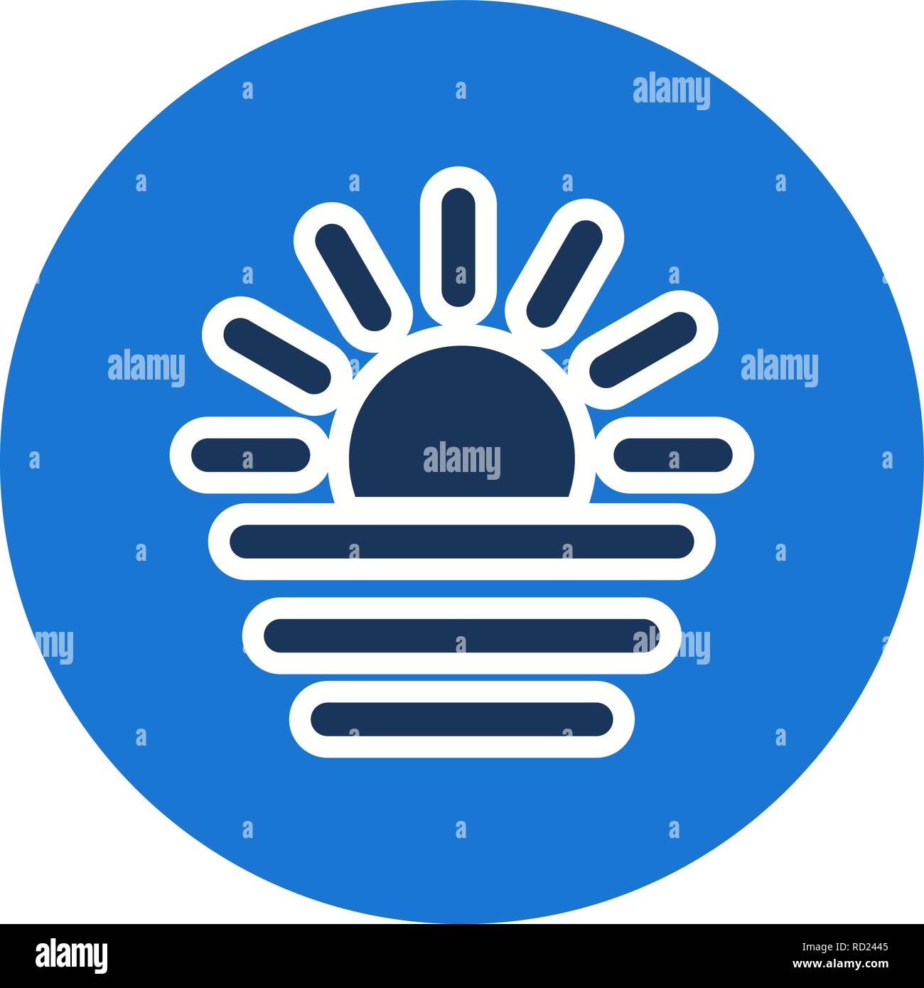 Sunset Vector Icon For Personal And Commercial Use............. Stock Vector