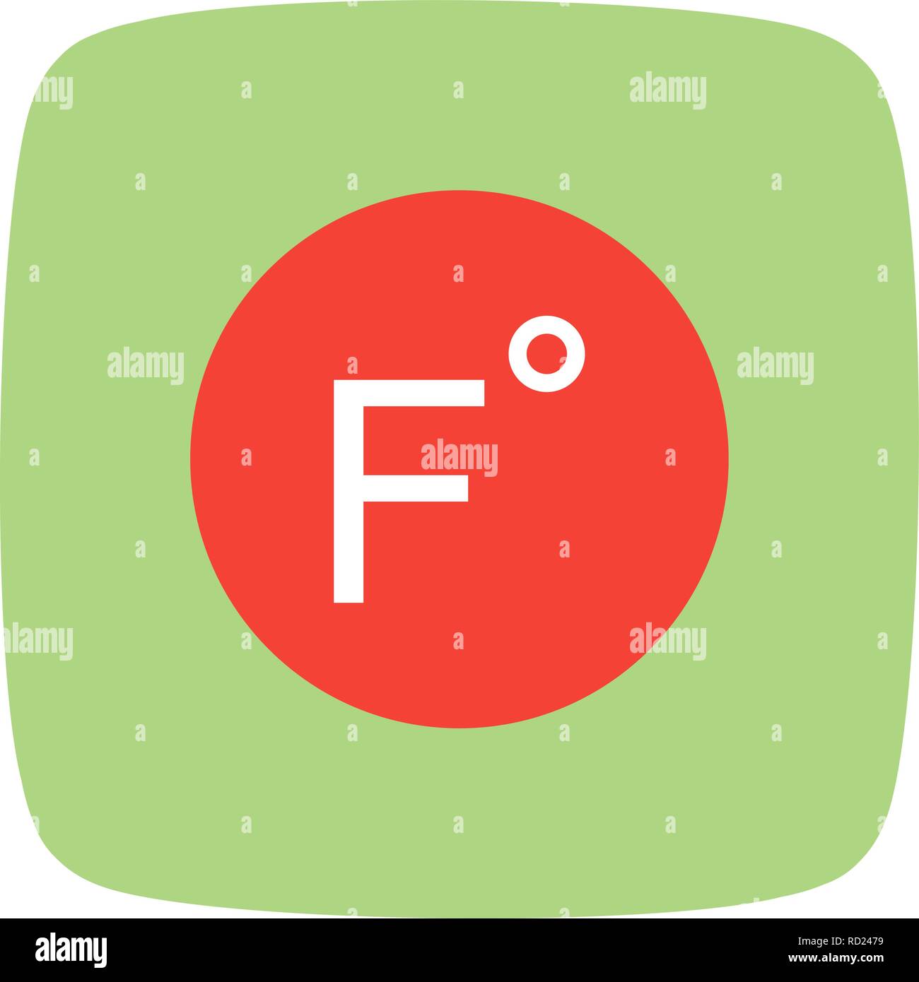Fahrenheit Vector Icon For Personal And Commercial Use............. Stock Vector