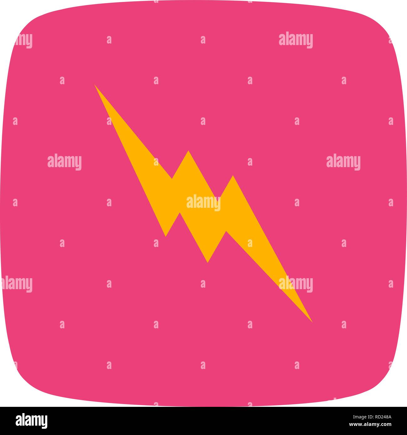 Lightning Button Vector Icon For Personal And Commercial Use............. Stock Vector