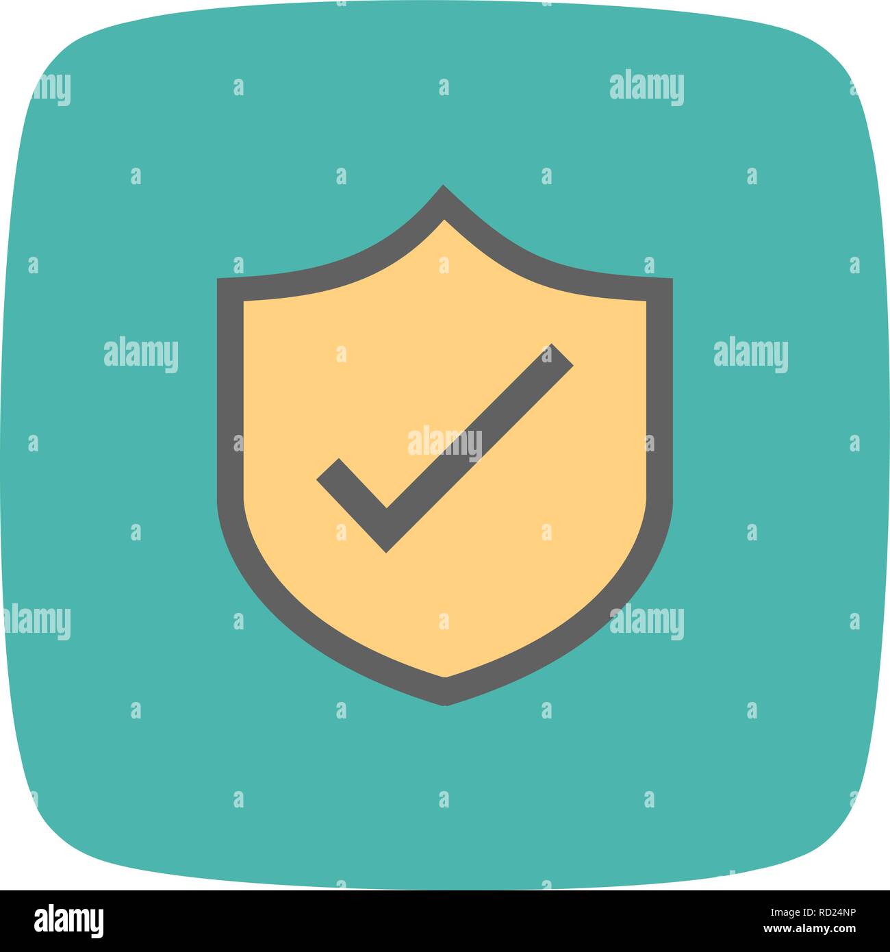 Shield Vector Icon For Personal And Commercial Use............. Stock Vector