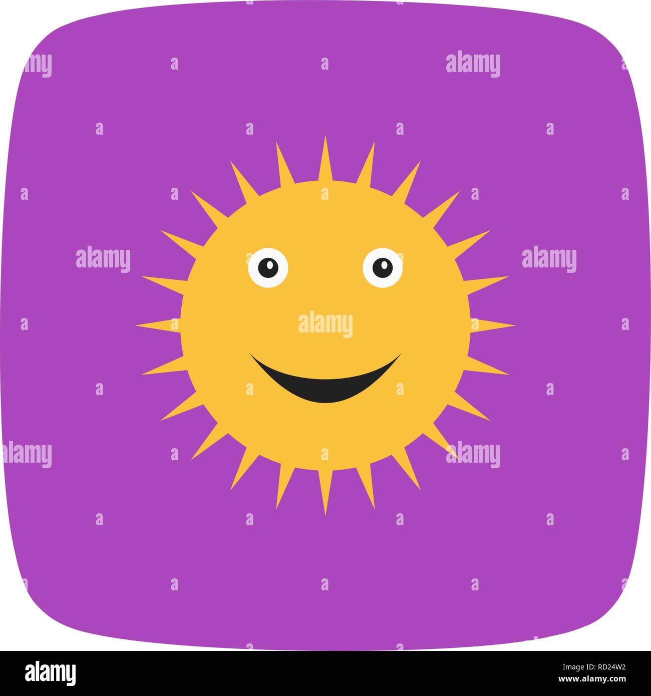 Sun smiling Vector Icon For Personal And Commercial Use Stock Vector ...