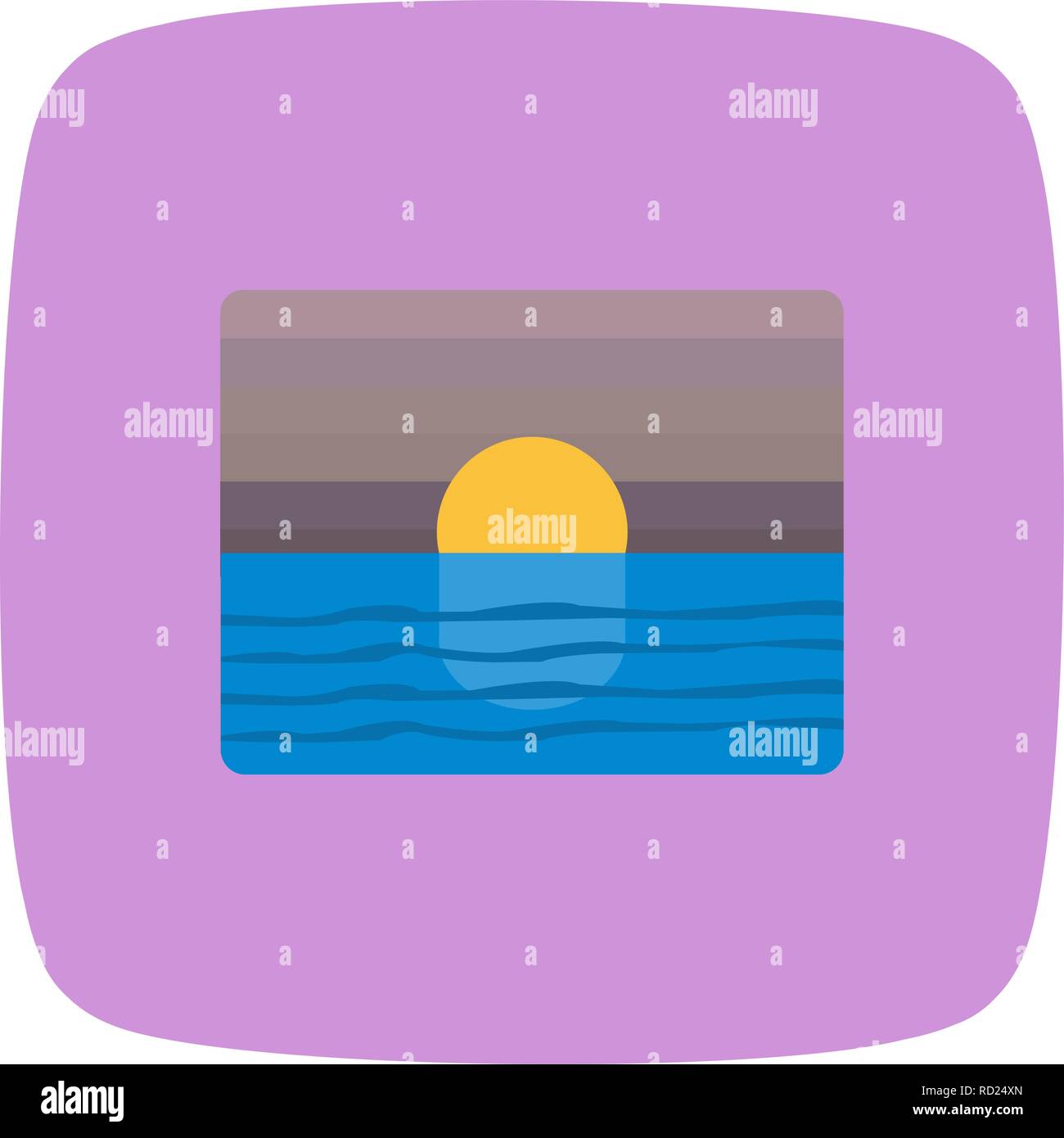 Sunset Vector Icon For Personal And Commercial Use............. Stock Vector