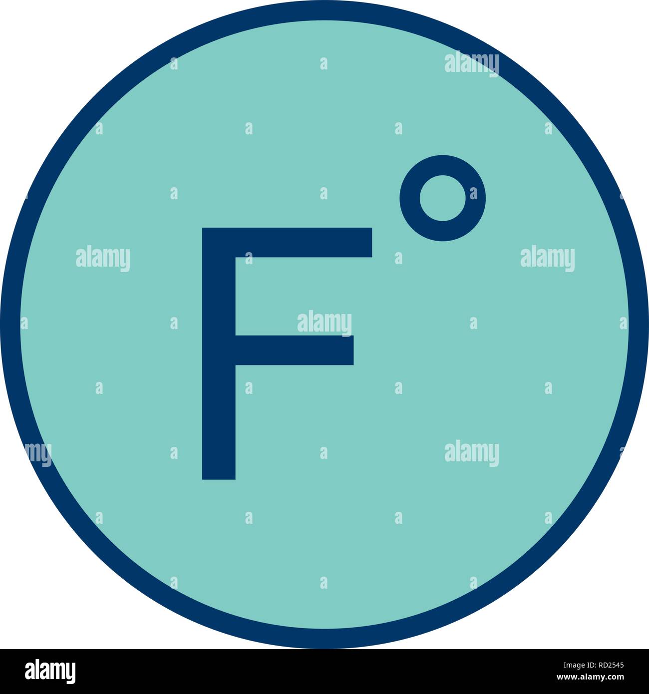 Fahrenheit Vector Icon For Personal And Commercial Use............. Stock Vector