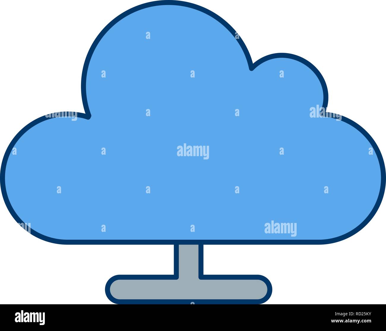 Cloud Computing Vector Icon For Personal And Commercial Use............. Stock Vector