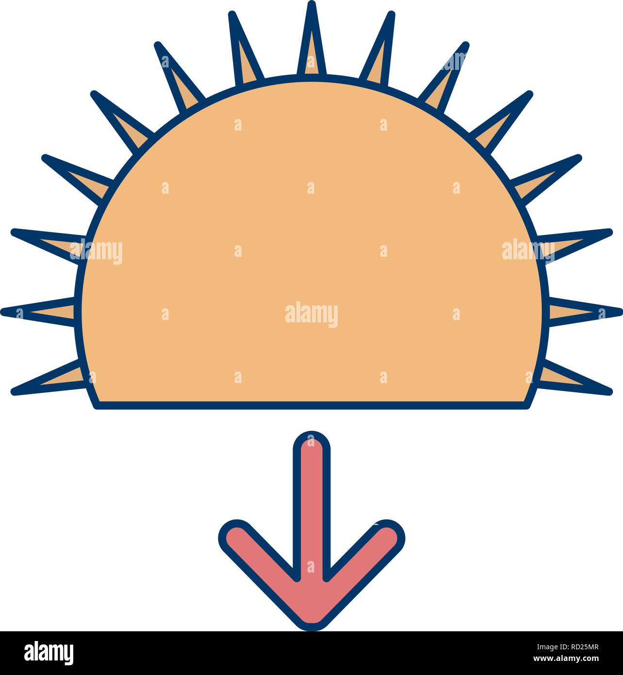 Sundown Vector Icon For Personal And Commercial Use............. Stock Vector