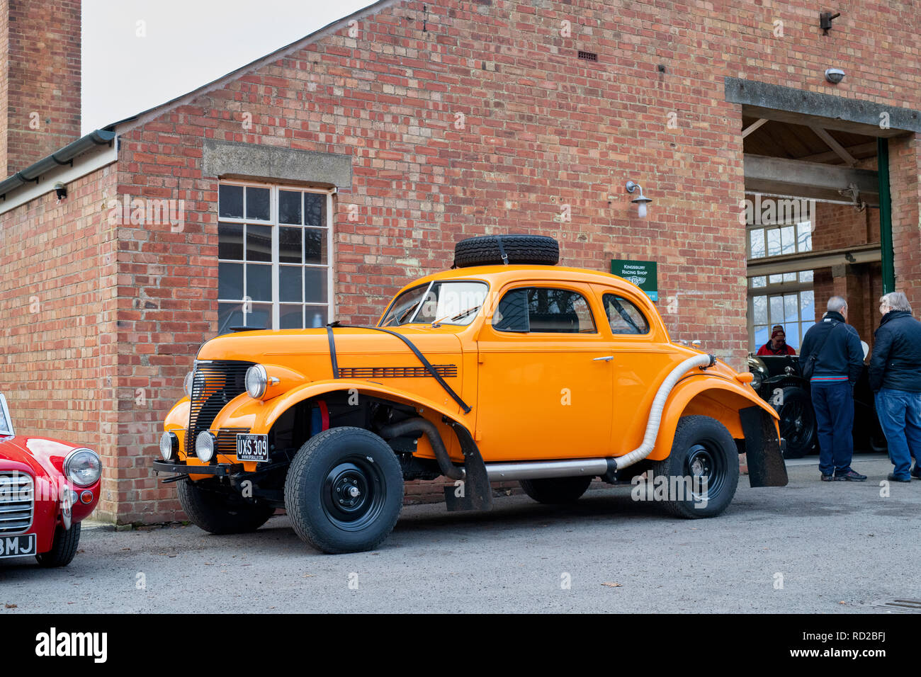 1939 modified Chevrolet rally car at Bicester Heritage Centre. Oxfordshire, England Stock Photo