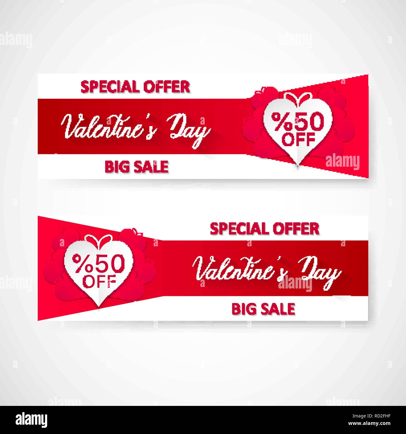 Valentines day sale banner, vector, illustration, eps file Stock Vector ...