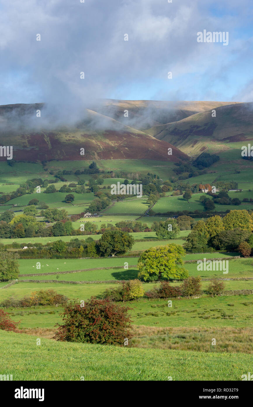 Autumnal day near Sedbergh, Cumbria, ooking onto the Howgill Fells. Yorkshire Dales, UK. Stock Photo