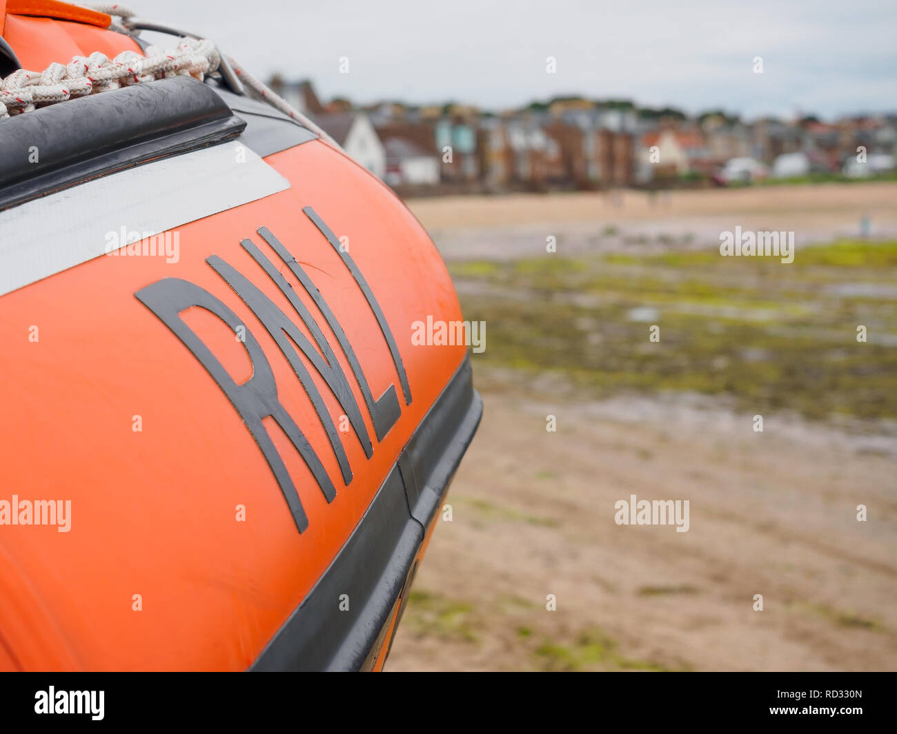 An RNLI inshore lifeboat at North Berwick, Scotland Stock Photo