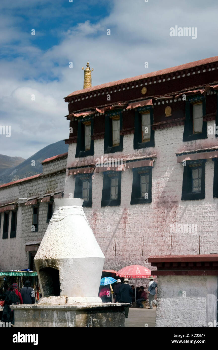 jokhang temple in Lhasa Tibet Stock Photo