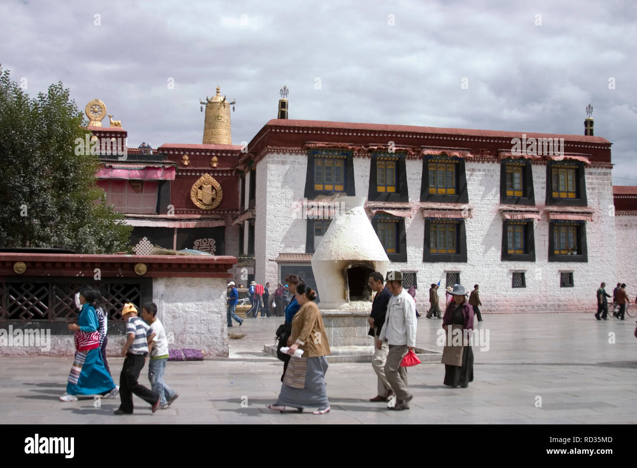 jokhang temple in Lhasa Tibet Stock Photo