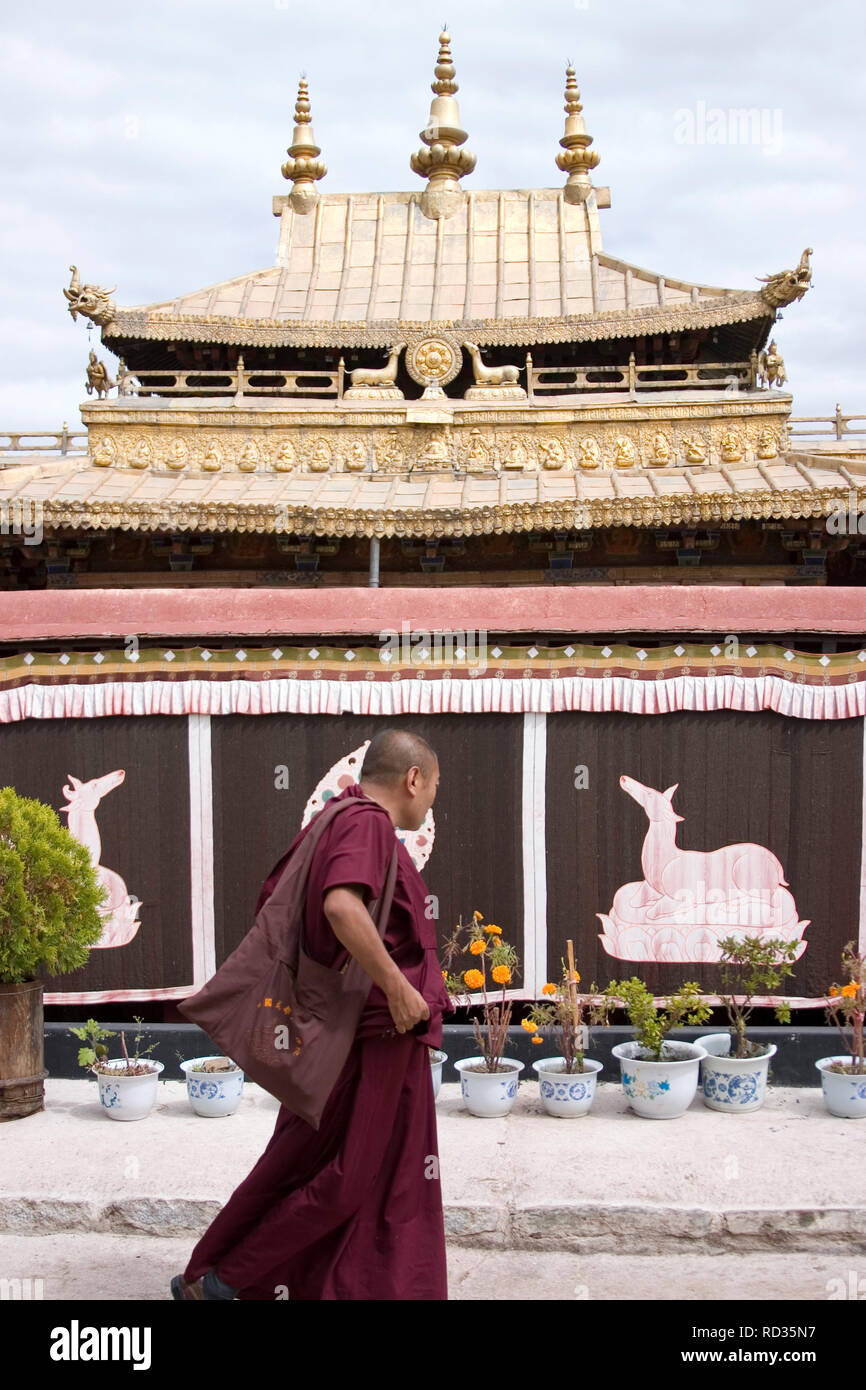 jokhang temple in Lhasa Tibet Stock Photo