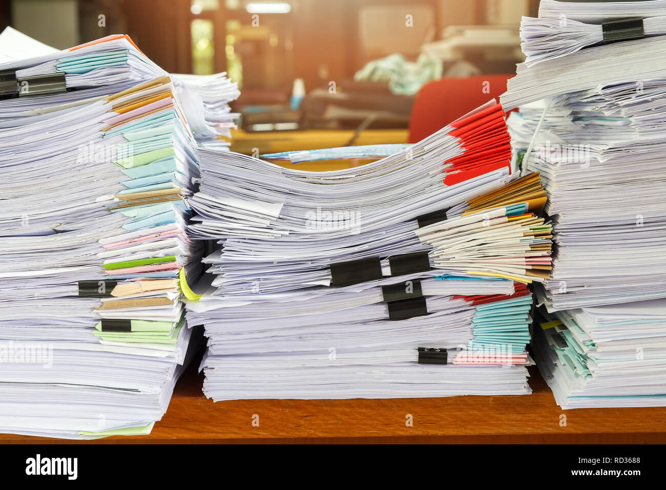 Stack Of Work Papers