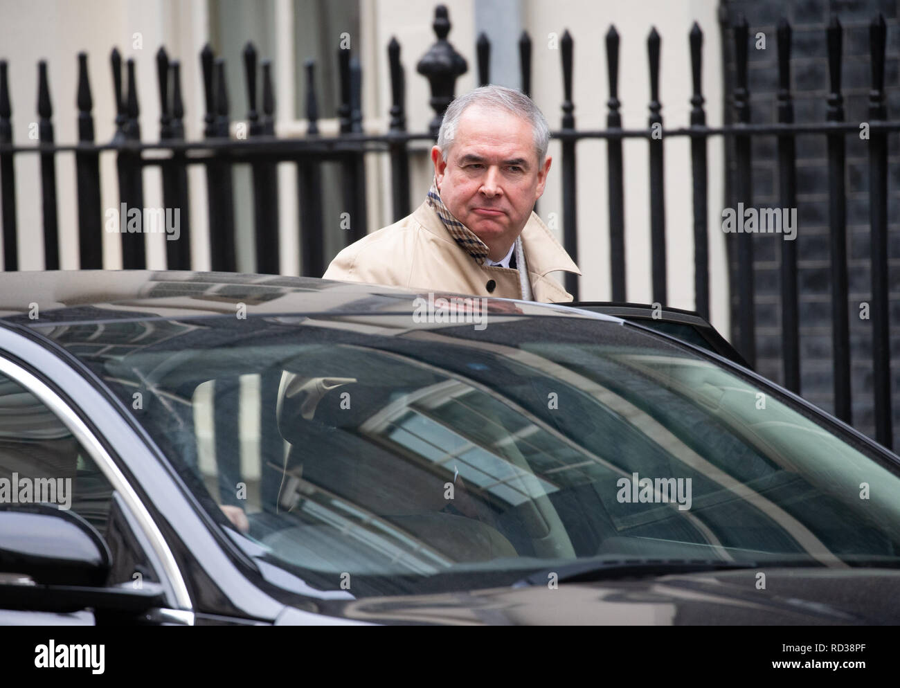 Geoffrey Cox, Attorney General and Member of Parliament for the constituency of Torridge and West Devon, leaves Downing Street after a Cabinet meeting. Stock Photo
