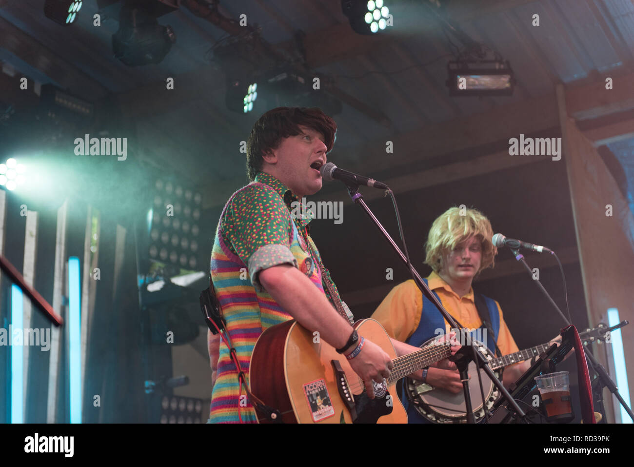 Bar steward sons of Val Doonican on stage at the Bearded theory festival Stock Photo