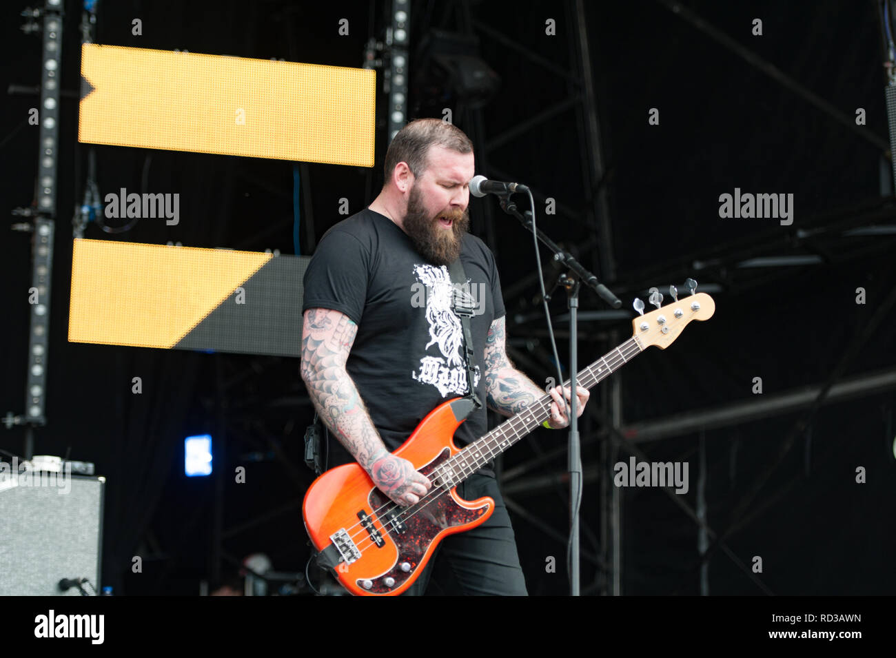 The rumjacks on stage at the Bearded theory festival Stock Photo Alamy