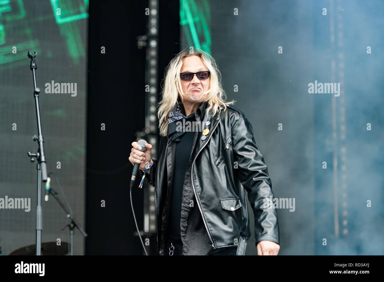 Crazyhead on stage at the Bearded theory music festival Stock Photo