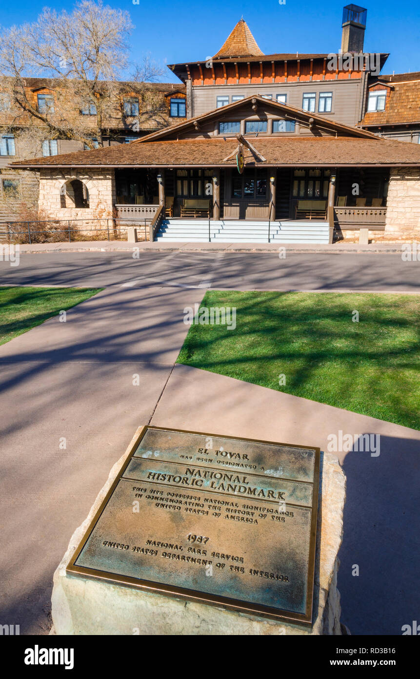 El Tovar Hotel (National Historic Landmark), Grand Canyon National Park, Arizona USA Stock Photo