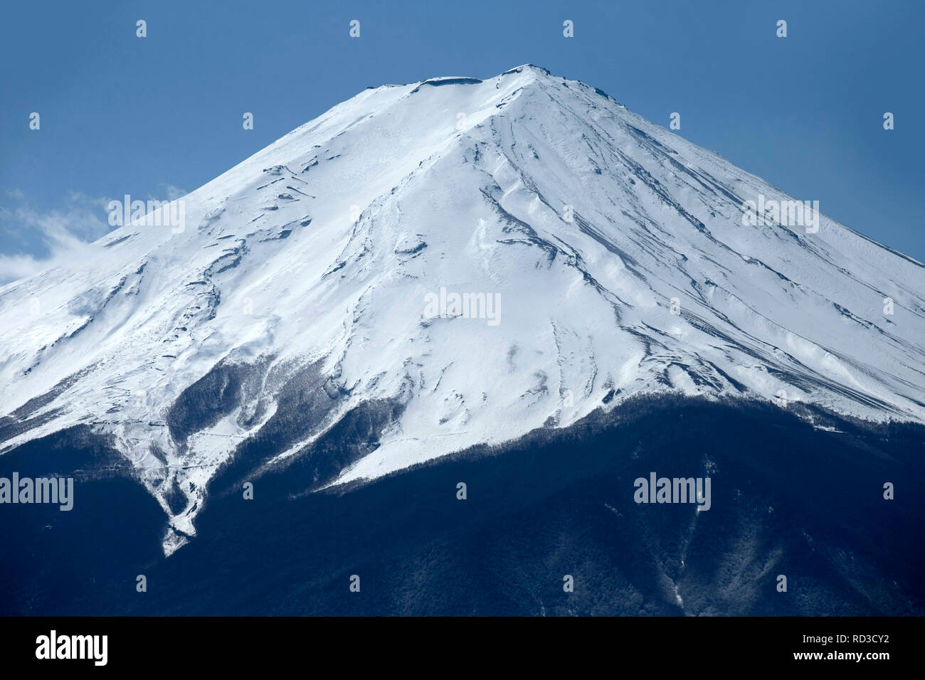 Close-up of Mt Fuji, Honshu, Japan Stock Photo