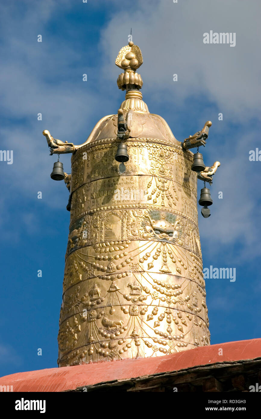 gilt stupa's in Lhasa Tibet Stock Photo
