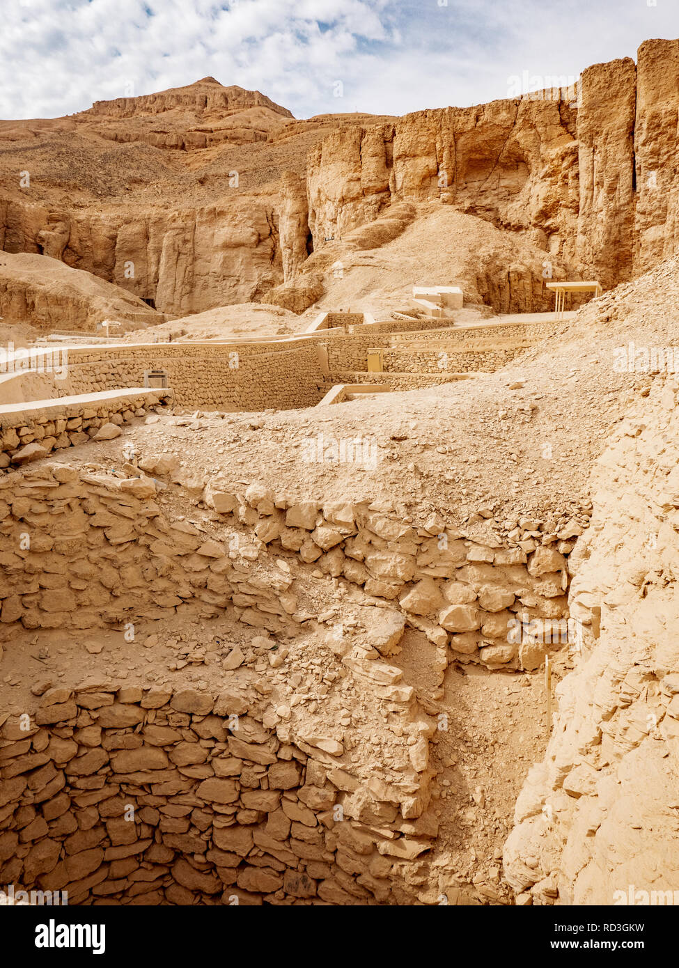 Valley of the Kings in Luxor Egypt tombs excavations Stock Photo