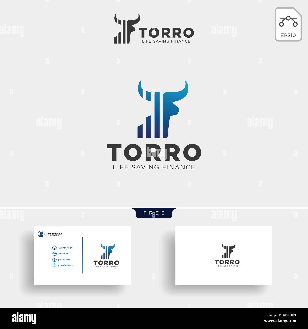 bull chart bar statistic logo vector icon template - vector Stock Vector