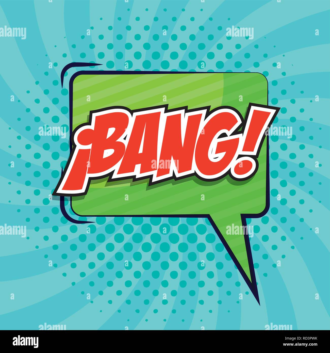 speech bubble with bang word comic pop art vector illustration design ...