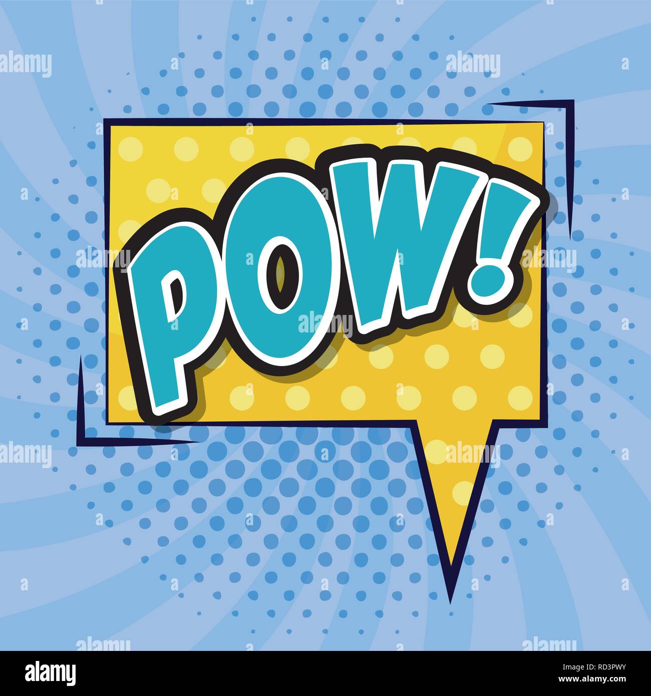 speech bubble with pow word comic pop art vector illustration design ...